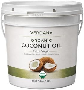 Verdana Organic Extra Virgin Coconut Oil, Food Grade, Unrefined Cold Pressed, USDA Organic, 1 Gallon, Bulk Value Size for Cooking, Baking & Soap Making