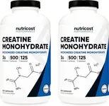 Nutricost Creatine Monohydrate 3000mg Serving, (750mg Per Capsule), 500 Capsules (2 Bottles)