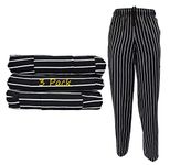 Natural Uniforms Chalkstripe Chef Cargo Pants-100% Cotton with Multi-Pack QTYS Available, Chalkstripe, X-Small