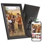 Avyona 10.1” Smart WiFi Digital Photo Frame | HD IPS Touchscreen | 32GB Storage | Frameo App for Instant Wireless Photo & Video Sharing | Auto-Rotate | Ideal Gift for Family & Friends – Raven Black
