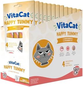Salty Cat Happy Tummy Natural Tuna & Chicken Functional Tube Treats for Cats (12 Packs)