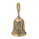 LYFJXX Hand Bell Metal Tone Ring Alarm Hand Hold Service Call Bell Desktop Bell Tea Dinner Bell Game Bell Christmas Bell (gold)