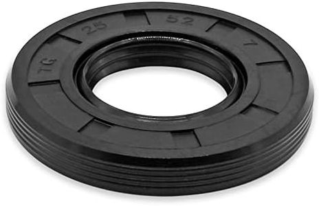 BokWin 25x52x7mm Rubber Double Lip Oil Seal Spring Loaded TC Oil Shaft Seal(Black,1 Pcs)