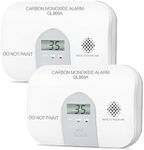 Carbon Monoxide Detector - UL 2034 Standard CO Alarm with LCD Digital Display, Sound Light Warning and Battery-Powered, 10-Year Life for Home and School by Glocusafety(2 Packs)