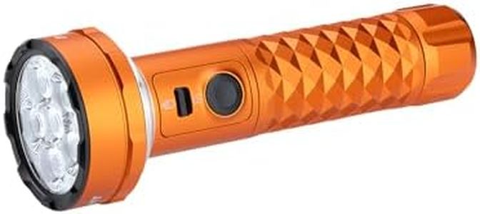 OLIGHT Prowess Handheld Flashlight Bidirectional Lighting Max 5000 Lumen Cool White LED Light EDC Torch forCamping Light,Outdoor or Wall Sconce(Orange)