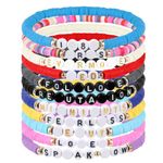 Mineup Friendship Bracelets, 11PCS Inspired Friendship Bracelets Set, Eras Tour Bracelets, Bohemian Colourful Letter Number Beaded Friendship Bracelets for Girl Women Music Fans Concert