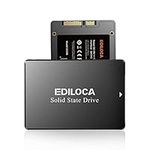 EDILOCA ES106 500GB SSD SATA III 2.5" 3D TLC NAND Flash Internal Hard Drive, up to 540MB/s Read, Upgrade PC or Laptop Memory and Storage(Black)