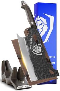 Dalstrong Obliterator Meat Cleaver Knife - 9 inch - Barbarian Series - Premium Swedish 14C28N High Carbon Stainless Steel - Black Brown Stabilized Wood Handle - Massive Heavy Duty Knife with Sheath