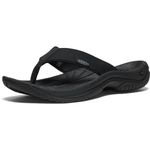 KEEN Men's Kona Flip TG Flop, Black/Steel Grey Leather, 8 UK