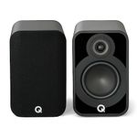 Q ACOUSTICS 5020 Bookshelf Speakers Pair Satin Black - 5" Mid/Bass Driver, 1" Tweeter - TV Speakers for Surround Sound System - Vinyl Record Player Speakers Hifi, Gaming PC Speakers