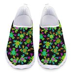 Kuiaobaty Novelty Frogs Women's Walking Shoes Casual Trainers, Tree Frog Pattern Lightweight Slip-on Sneakers Soft Sole Loafer