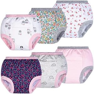 BIG ELEPHANT Baby Girls' Padded Potty Training Pants Underwear, 5T