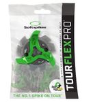 Softspikes Tour Flex Pro Fast Twist 3.0 Golf Spikes - 18 Count, Green/Charcoal