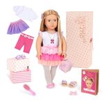 Our Generation - 46 cm - Bow-Themed Fashion Starter Doll - Thea - Blond Hair & Hazel Eyes - 3 Outfits & Styling Accessories in Gift Box - Pretend Play - Toys for Kids Ages 3 Years+