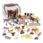 Terra by Battat AN2802Z Country World Figures - Assorted Farm Miniature Animals for Kids Ages 3+ (60 Pieces)