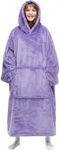 FIME. Wearable Blanket Hoodie, Warm Comfortable Oversize Hooded Blanket, Cozy Hoodie Sweatshirt Blanket for Adult Women Men with Giant Pocket, Winter Gifts, One Size Fits All (Purple)