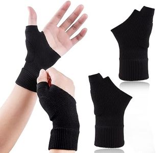 DOKLY 2 Pairs Therapy Gloves Gel Hand Wrist Support Brace Arthritis Compression for Thumb Arthritis, Sport Pain Relief Tendonitis for Men and Women Fits Both Hands