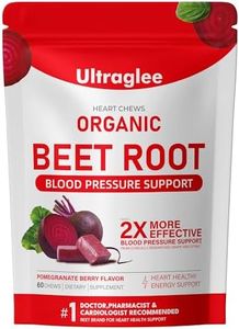Ultraglee Beet Chews,Beetsroot Heart, Nitric Oxide Support Soft Beets Heart Chews,Grape Seed Extract &Beet Root Powder Energy Supplement,60 (Pomegranate Berry Flavor)