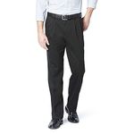 Dockers Men's Classic Fit Easy Khaki Pants - Pleated (Standard and Big & Tall), Black, 32W x 32L