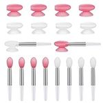 Silicone Lip Brush Cover, Reusable Lip Applicator Silicone 10pcs Lip Brushes Bulk with 10pcs Lip Brush Covers Lipstick Makeup Brush For Lipsticks and Other Makeup Products