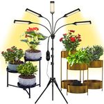 Grow Lights for Indoor Plants, Aukphie Full Spectrum led Grow Light with Stand, Auto On/Off Timing 3/6/9/12/15/18H & 10 Brightness Levels, Plant Light for Indoor Plants