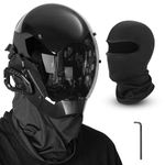 Zadin Cool Cyberpunk Mask Costume, Halloween Adjustable Daft Punk Helmet Cosplay, Rave Futuristic Mask