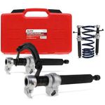 Abn Coil Spring Compression Tools - 2pc Durable Coil Spring Clamps Strut Spring Compressor Tool Set with Safety Guard