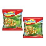 Superfresh Garnish Peas Carrot Potato Mix 450g | Frozen Vegetables Mix | Product of Turkey | Ideal for Snacking and Cooking | Ready to Cook Vege Mix (Garnish Peas Carrot Potato 450g, 2 Pack)