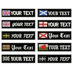 Custom 2 Pieces England UK Scotland Wales Flag Tactical Military Name Number Tag Patch Personalized