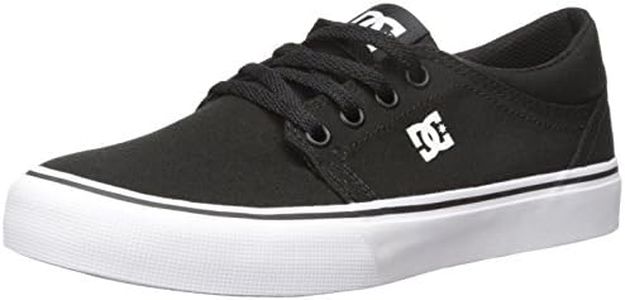 DC Shoes (DCSHI) Trase TX-Low-Top Shoes for Boys, Zapatillas de Skateboard, Black/White, 35 EU