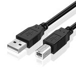 TNP USB A to USB B Audio MIDI Cable Male to Male - MIDI to USB Cable 2.0 Type for Computer, Laptop, MIDI Piano Keyboard, Projector, Printers, and Equipment with USB MIDI Cable Interface (3 Meters)