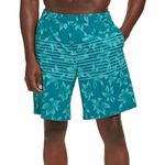 KIRKLAND Signature Men's Swim Shorts with Comfort Waistband and Liner, Green, XX-Large