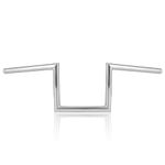 OUMUR Motorcycle Handlebar 8" Rise 1 Inch Ape Hanger Z-Bars for Harley Sportster XL883 XL1200 Softail Dyna For Yamaha Suzuki Kawasaki Chopper Cruisers Bobber Cafe Racer custom Bike 1982-Up (Chrome)