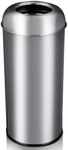 GarveeTech 17 Gal / 65L Open Top Trash Can Commercial Grade Heavy Duty Tall Commercial Trash Can Brushed Stainless Steel for Outdoor | Kitchen Waste Bins for Home, Office, Restaurant, Restroom