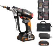 WORX Nitro 20V SwitchDriver 2.0 with 85 pc Accessory Kit, 2-in-1 Brushless Cordless Drill Driver, Drill Set Rotatable Dual 1/4" Chucks, WX177L.2 – (Battery & Charger Included)