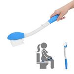Long Reach Tissue Aids for Wiping, Long Reach Wiper, Foldable Long Reach Comfort Wiper Toilet Paper Tissue Grip Self Wipe Assist Holder for Older
