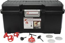 Spin Doctor Tile Leveling System Kit (200 Caps, 500 1/8" Threaded Posts, 100 Clear View Shields Included in Tool Box)