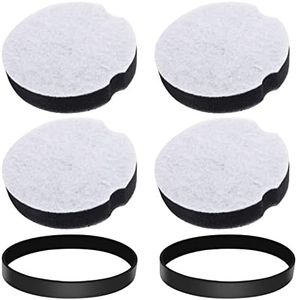 Vacuum Filter for Bissell Powerforce Compact Lightweight Upright Vacuum, Belt for Bissell Powerforce Compact, Fit Model 3508, 2112, 1520, 23T7 Series, Part 1604895 / 1604896, (6 Pack)
