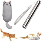 MOSNOW Cat Chase Toys,1 Pack 2 in 1 LED Pointer Cat Toys&1 Pack Cat Catnip Toys, Funny Cat Toys, Pet Interactive Toys for Pet Indoor Exercise Training Tool