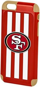 Forever Collectibles Official Licensed NFL Dual Hybrid 4.7" iPhone 6 Rugged Case - Retail Packaging - San Francisco 49ers