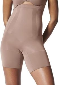 SPANX SPANXsculpt OnCore High-Waisted Mid-Thigh Short - Powerful Sculpting Shapwear for Women - Level 4 Compression - Core Control - Cafe Au Lait - Large - Standard