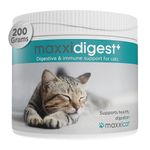 maxxipaws maxxidigest+ Probiotic & Prebiotic Powder Supplement - Digestive & Immune Support for Cats, 200g