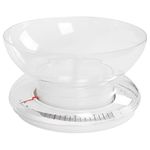 Salter Mechanical Kitchen Scale – Food Scale, 3kg Capacity, 1L Dishwasher Safe Bowl, Detachable For Easy Weighing, No Batteries Required, Easy Read Dial, Bowl Fits Over Scale For Compact Storage