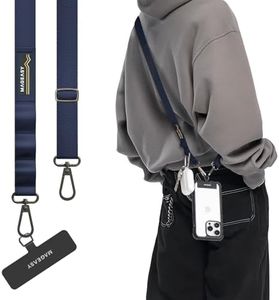 MAGEASY Universal Cell Phone Lanyard Crossbody - Anti-Theft Crossbody Phone Strap for iPhone 16 Pro Max & Most Smartphones, for Men & Women | 20mm (Midnight Blue)