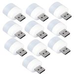 USB LED Night Light Mini USB LED Light Flexible USB LED Ambient Light Mini USB LED Light Portable Compact Night Light for Bedroom Nursery Hallway Kitchen (10 PCS)