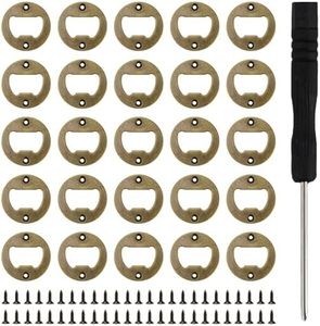 Insert de Decapsuleur Kit, SPRHR 25 Pièces Ouvre Bouteille Insert Kit, Ensembles D'inserts de Décapsuleur 4 cm, Robustes et Durables, Design Rétro, Ddaptés aux Bars, Barbecues, Camping
