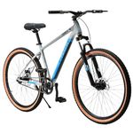 FitTrip Scrambler 27.5T | Single Speed MTB | Dual Disk Brakes | Puncture Resistant Tyres | Unisex | Fully Fitted (Nardo Grey-Blue)