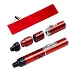 Torch Lighter,Portable Metal All in One Pipe Built-in Detachable Inflatable Lighter(Red)