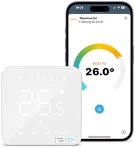 Smart Thermostat for Combi Boiler/Water Underfloor Heating, WiFi Thermostat Works with Apple HomeKit Siri, Alexa, Google Home, Support Programmer No Hub Required - White - Pack of 1- 240 V