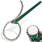 boeray 15 Inch Heavy-Duty Ratcheting Chain Wrench Oil Filter Tool Pipe Fittings Tools